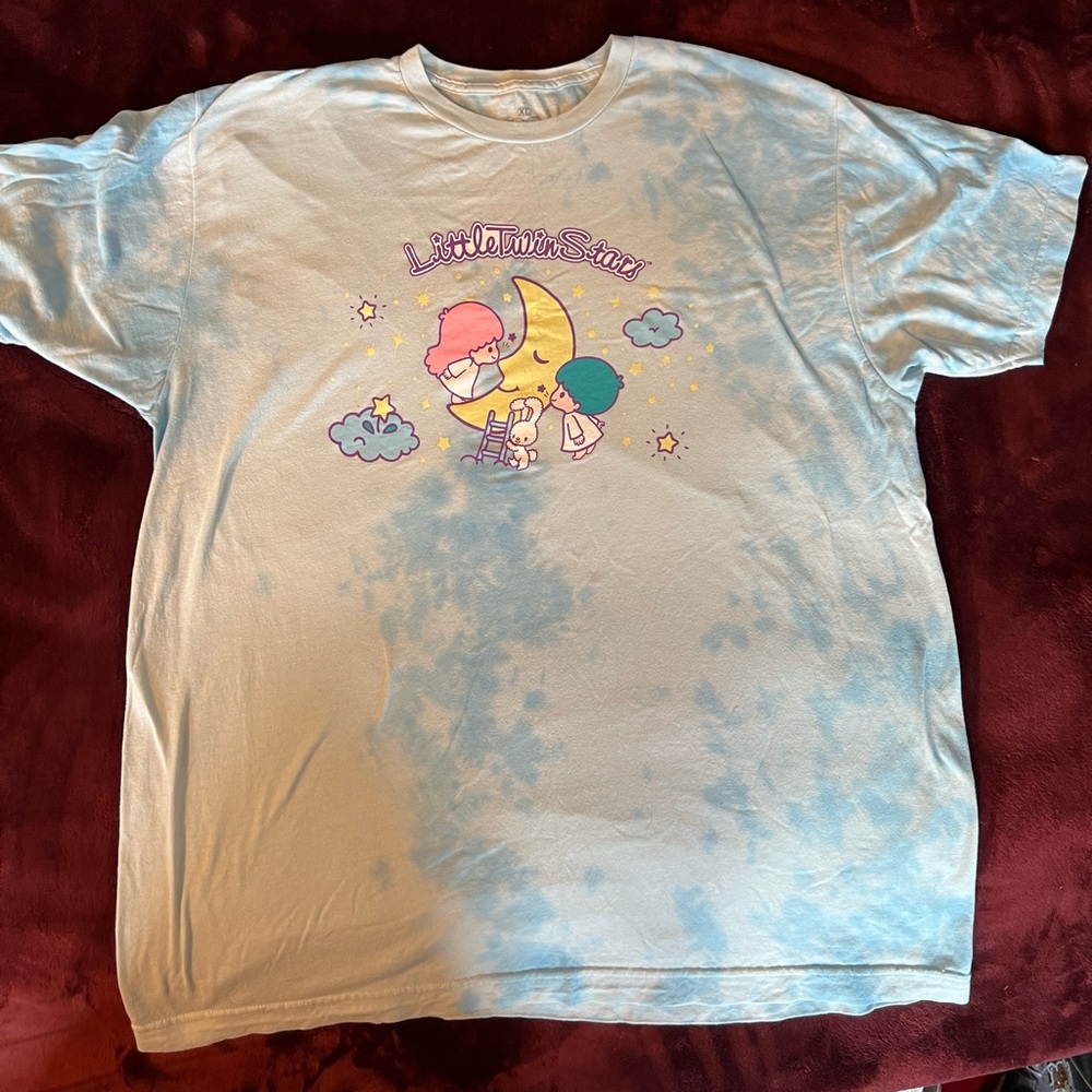 Sanrio Little Twin Stars Crescent Moon Women's Tie-Dye T-Shirt
